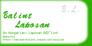 balint laposan business card